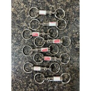 Vintage Keychain Pull Apart Duo Metal Snap Army National Guard Key Chain